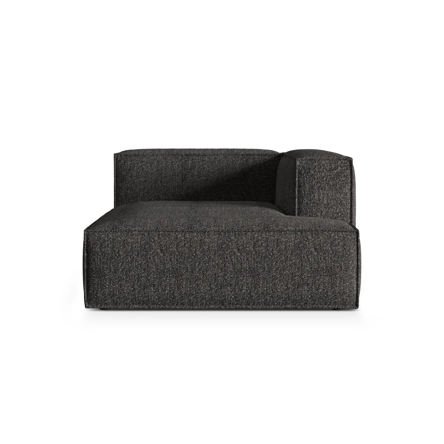 Nuria Modulares Sofa Sitzelement, Rechte Seite, aus Boucle in Anthrazit (Monet Anthracite), 147x127 cm von Micadoni – Bild 1