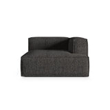 Nuria Modulares Sofa Sitzelement, Rechte Seite, aus Boucle in Anthrazit (Monet Anthracite), 147x127 cm von Micadoni – Bild 1