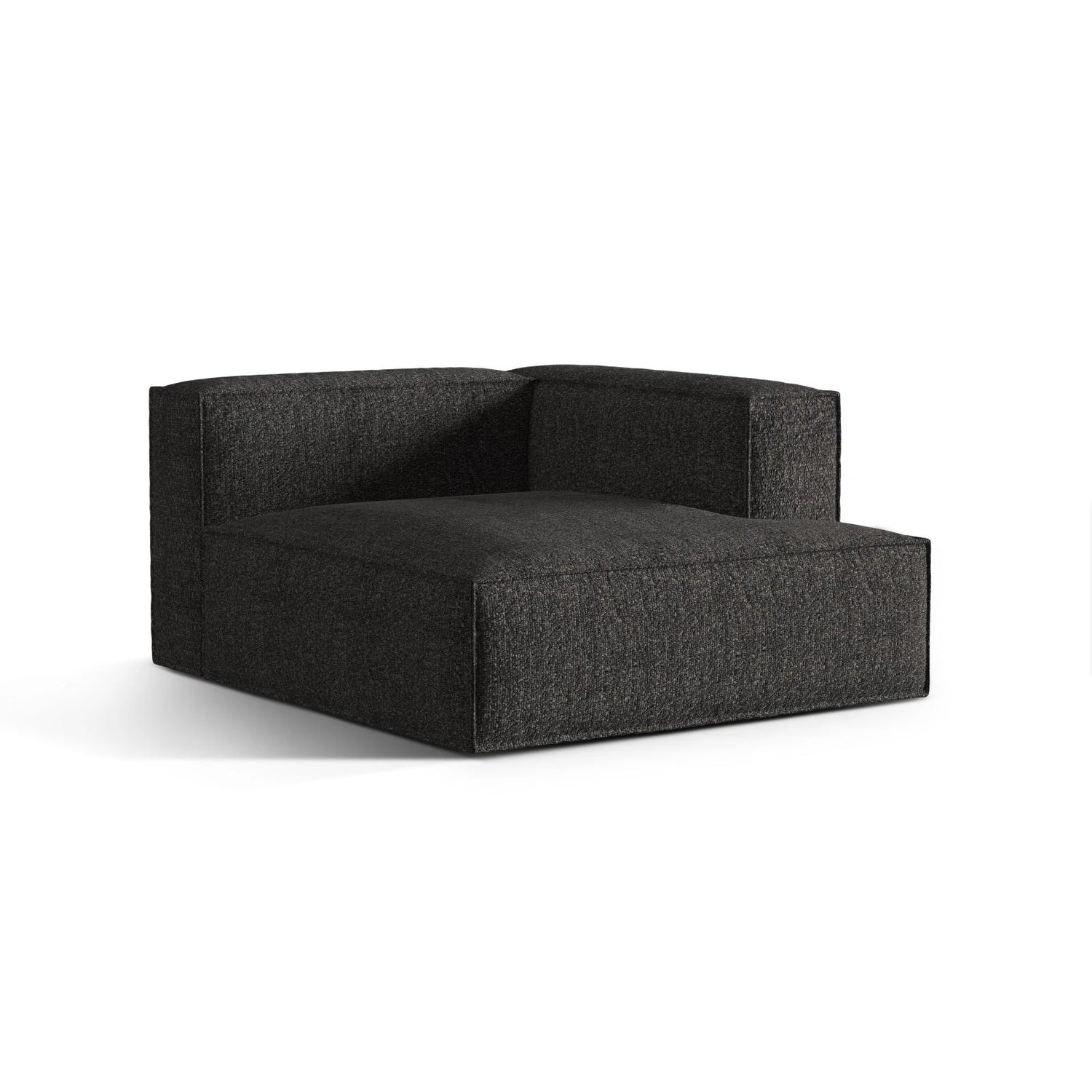 Nuria Modulares Sofa Sitzelement, Rechte Seite, aus Boucle in Anthrazit (Monet Anthracite), 147x127 cm von Micadoni – Bild 3