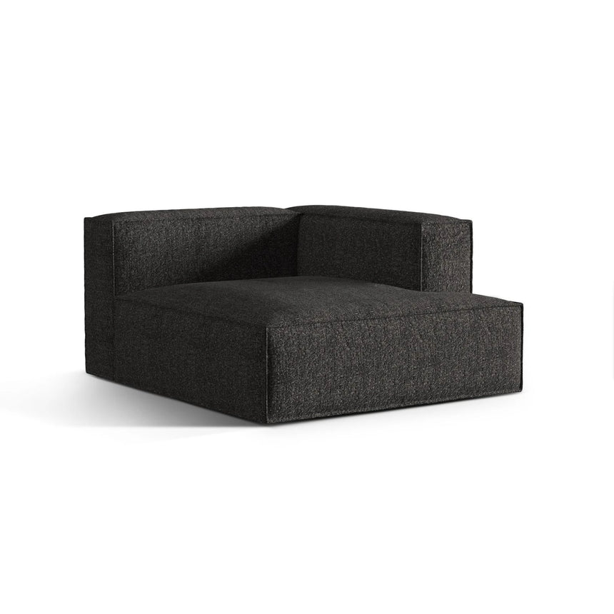 Nuria Modulares Sofa Sitzelement, Rechte Seite, aus Boucle in Anthrazit (Monet Anthracite), 147x127 cm von Micadoni – Bild 3