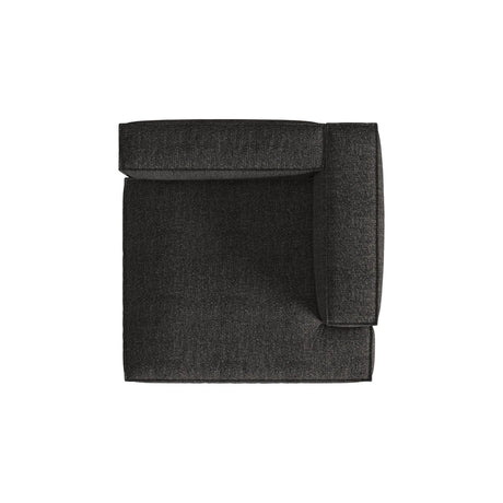 Nuria Modulares Sofa Sitzelement, Rechte Seite, aus Boucle in Anthrazit (Monet Anthracite), 147x127 cm von Micadoni – Bild 5