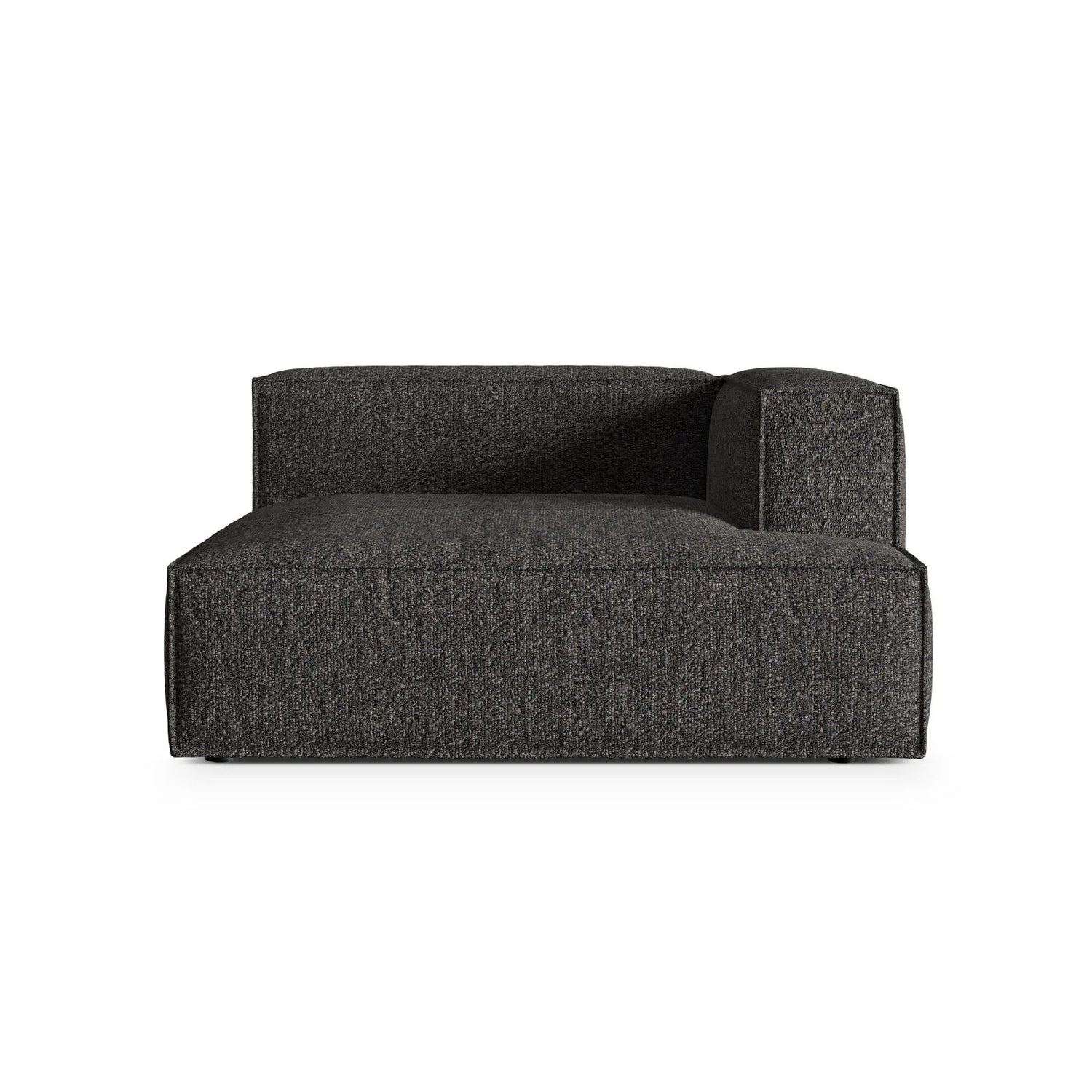 Nuria Modulares Sofa Sitzelement, Rechte Seite, aus Boucle in Anthrazit (Monet Anthracite), 147x147 cm von Micadoni – Bild 1