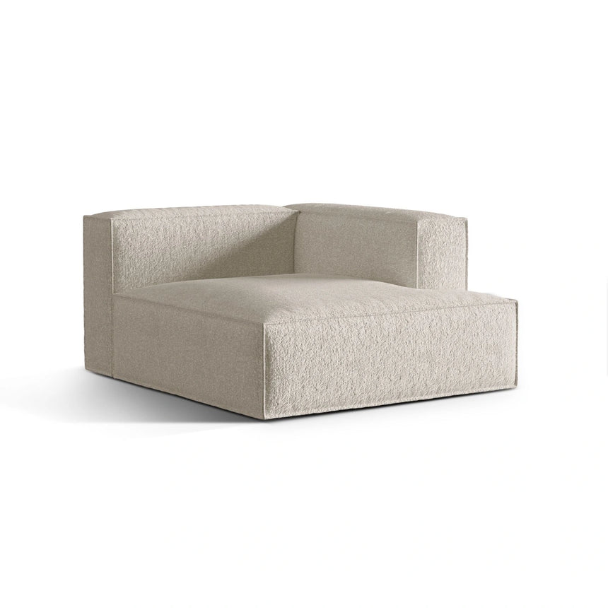 Nuria Modulares Sofa Sitzelement, Rechte Seite, aus Boucle in Beige (Monet Sand), 147x127 cm von Micadoni – Bild 3