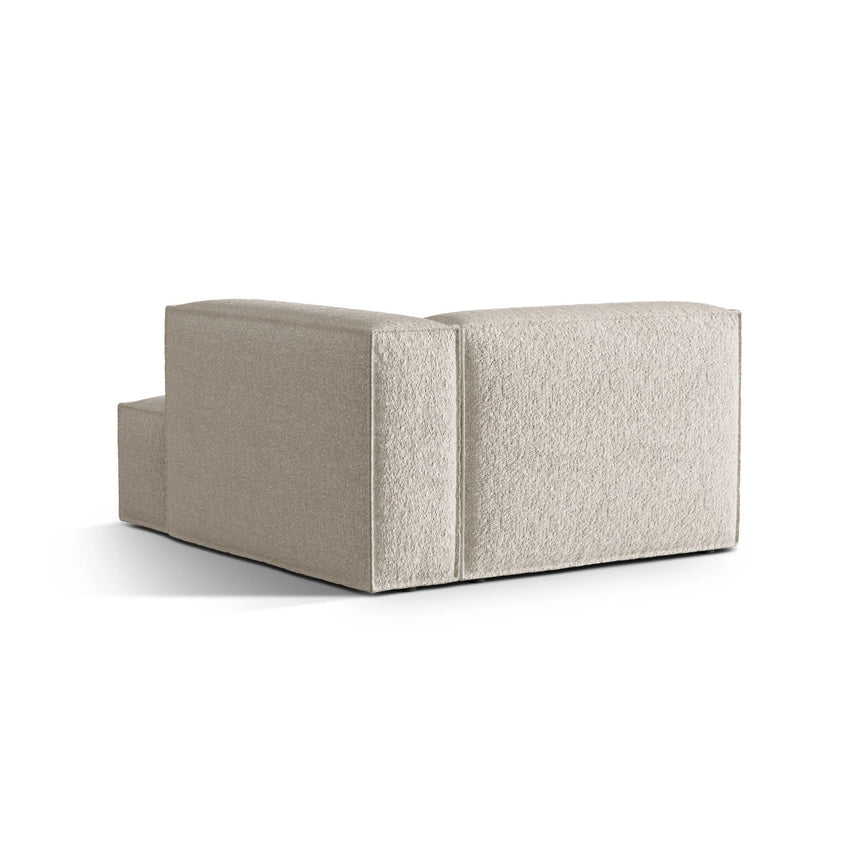Nuria Modulares Sofa Sitzelement, Rechte Seite, aus Boucle in Beige (Monet Sand), 147x127 cm von Micadoni – Bild 4