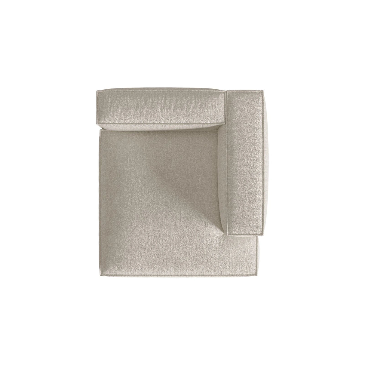 Nuria Modulares Sofa Sitzelement, Rechte Seite, aus Boucle in Beige (Monet Sand), 147x127 cm von Micadoni – Bild 5
