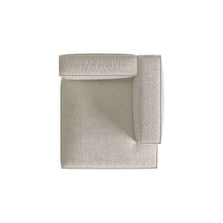 Nuria Modulares Sofa Sitzelement, Rechte Seite, aus Boucle in Beige (Monet Sand), 147x127 cm von Micadoni – Bild 5