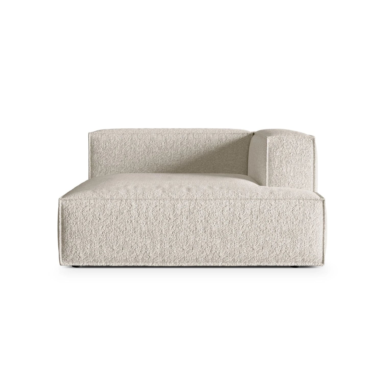 Nuria Modulares Sofa Sitzelement, Rechte Seite, aus Boucle in Beige (Monet Sand), 147x147 cm von Micadoni – Bild 1