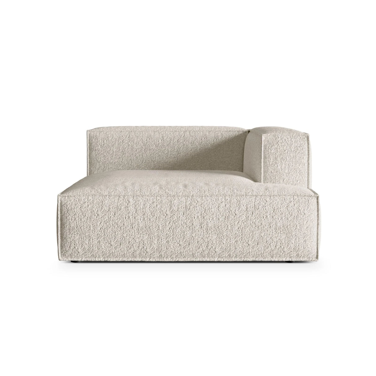 Nuria Modulares Sofa Sitzelement, Rechte Seite, aus Boucle in Beige (Monet Sand), 147x147 cm von Micadoni – Bild 1