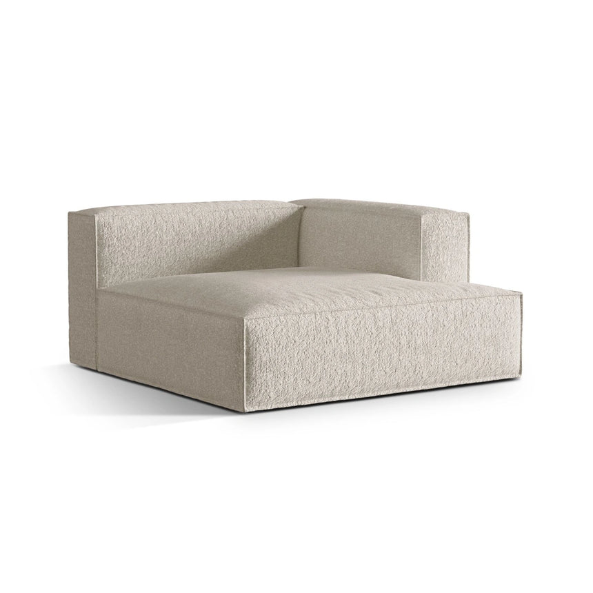 Nuria Modulares Sofa Sitzelement, Rechte Seite, aus Boucle in Beige (Monet Sand), 147x147 cm von Micadoni – Bild 3