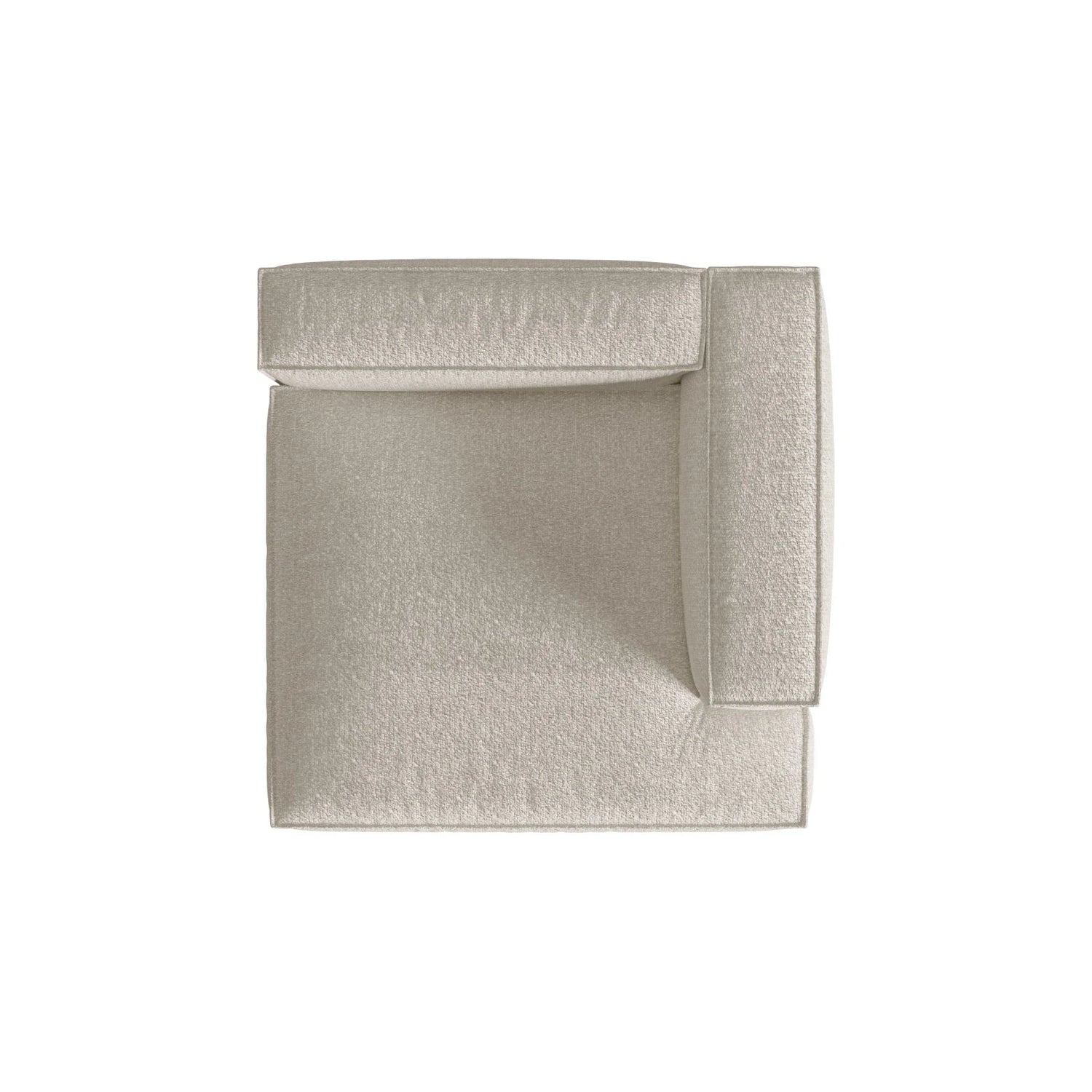 Nuria Modulares Sofa Sitzelement, Rechte Seite, aus Boucle in Beige (Monet Sand), 147x147 cm von Micadoni – Bild 5