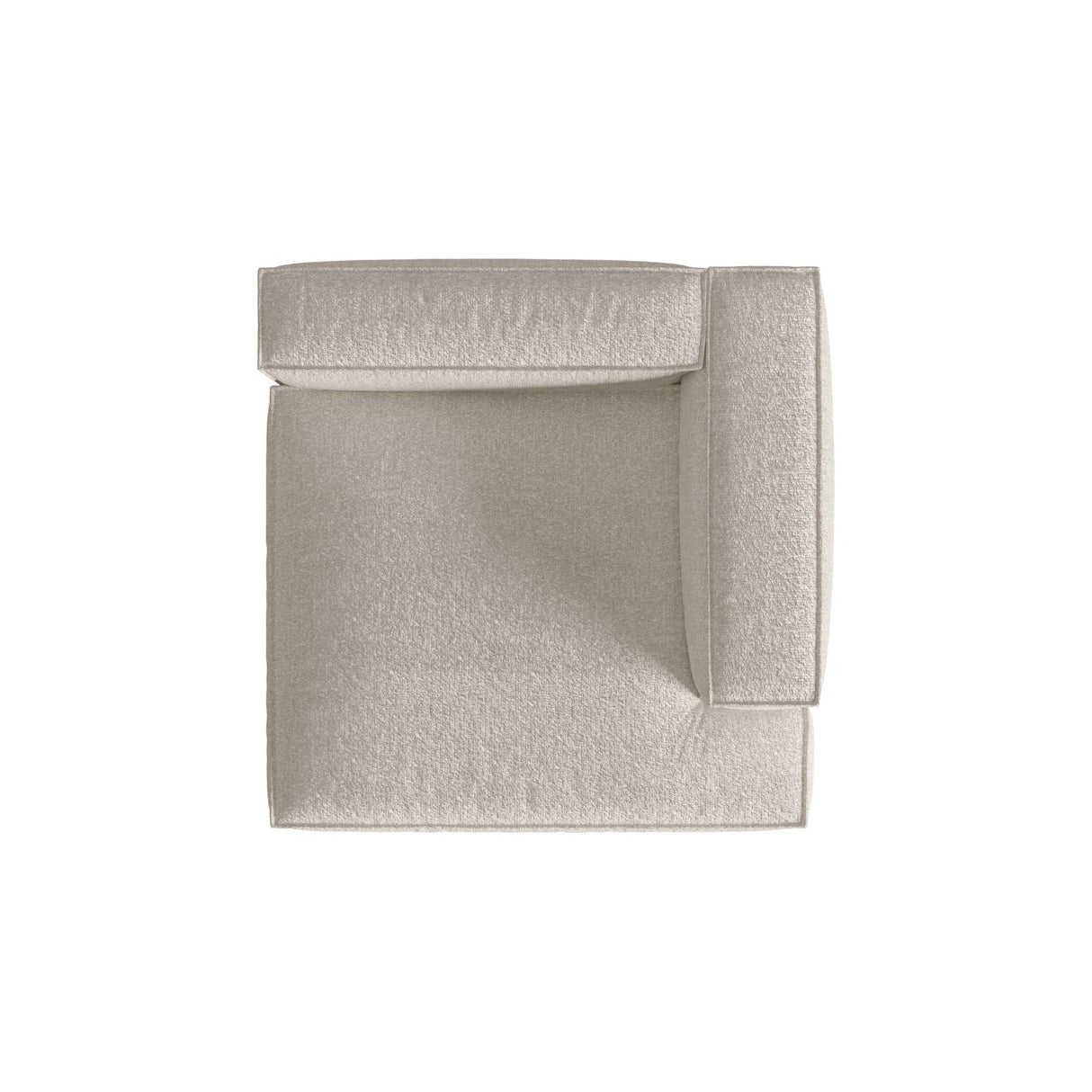 Nuria Modulares Sofa Sitzelement, Rechte Seite, aus Boucle in Beige (Monet Sand), 147x147 cm von Micadoni – Bild 5