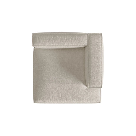 Nuria Modulares Sofa Sitzelement, Rechte Seite, aus Boucle in Beige (Monet Sand), 147x147 cm von Micadoni – Bild 5
