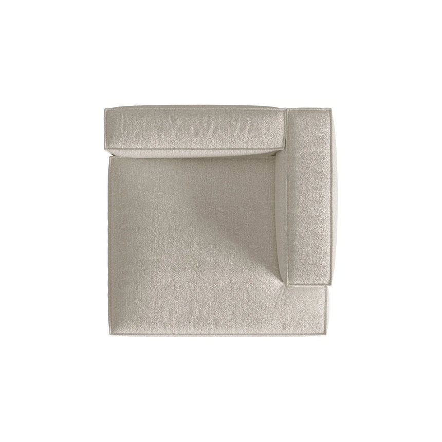 Nuria Modulares Sofa Sitzelement, Rechte Seite, aus Boucle in Beige (Monet Sand), 147x147 cm von Micadoni – Bild 5