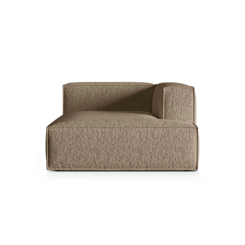 Nuria Modulares Sofa Sitzelement, Rechte Seite, aus Boucle in Cappuccino (Monet Cappucino), 147x127 cm von Micadoni – Bild 1