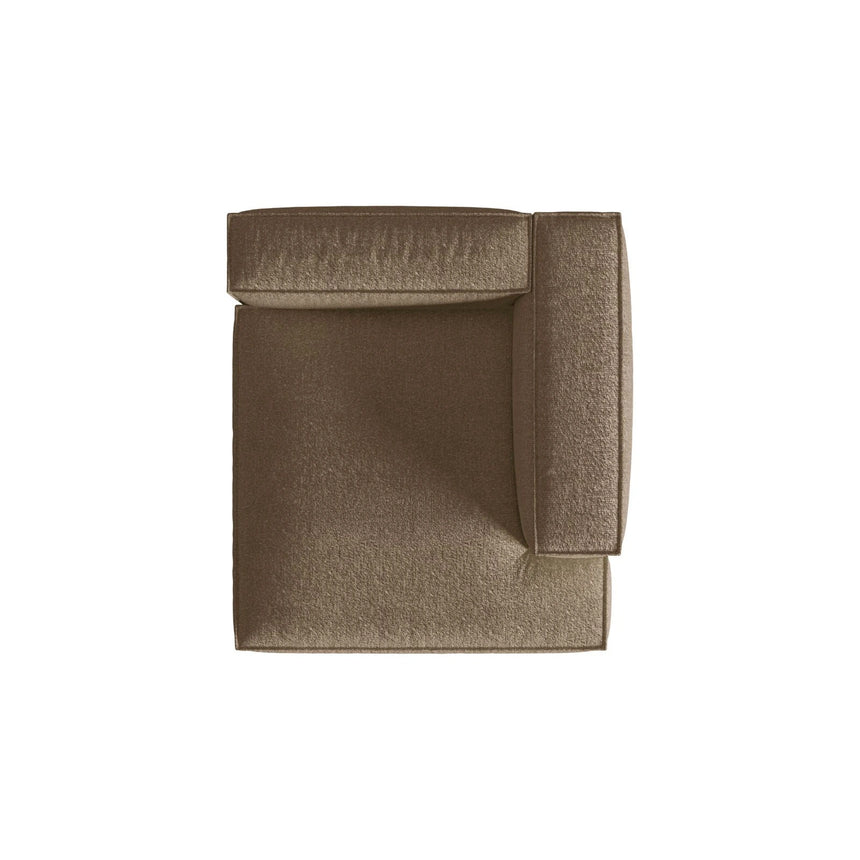 Nuria Modulares Sofa Sitzelement, Rechte Seite, aus Boucle in Cappuccino (Monet Cappucino), 147x127 cm von Micadoni – Bild 5