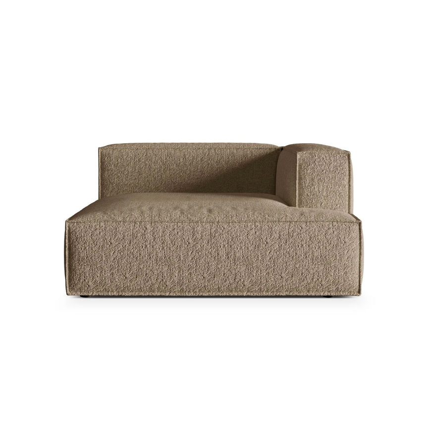 Nuria Modulares Sofa Sitzelement, Rechte Seite, aus Boucle in Cappuccino (Monet Cappucino), 147x147 cm von Micadoni – Bild 1