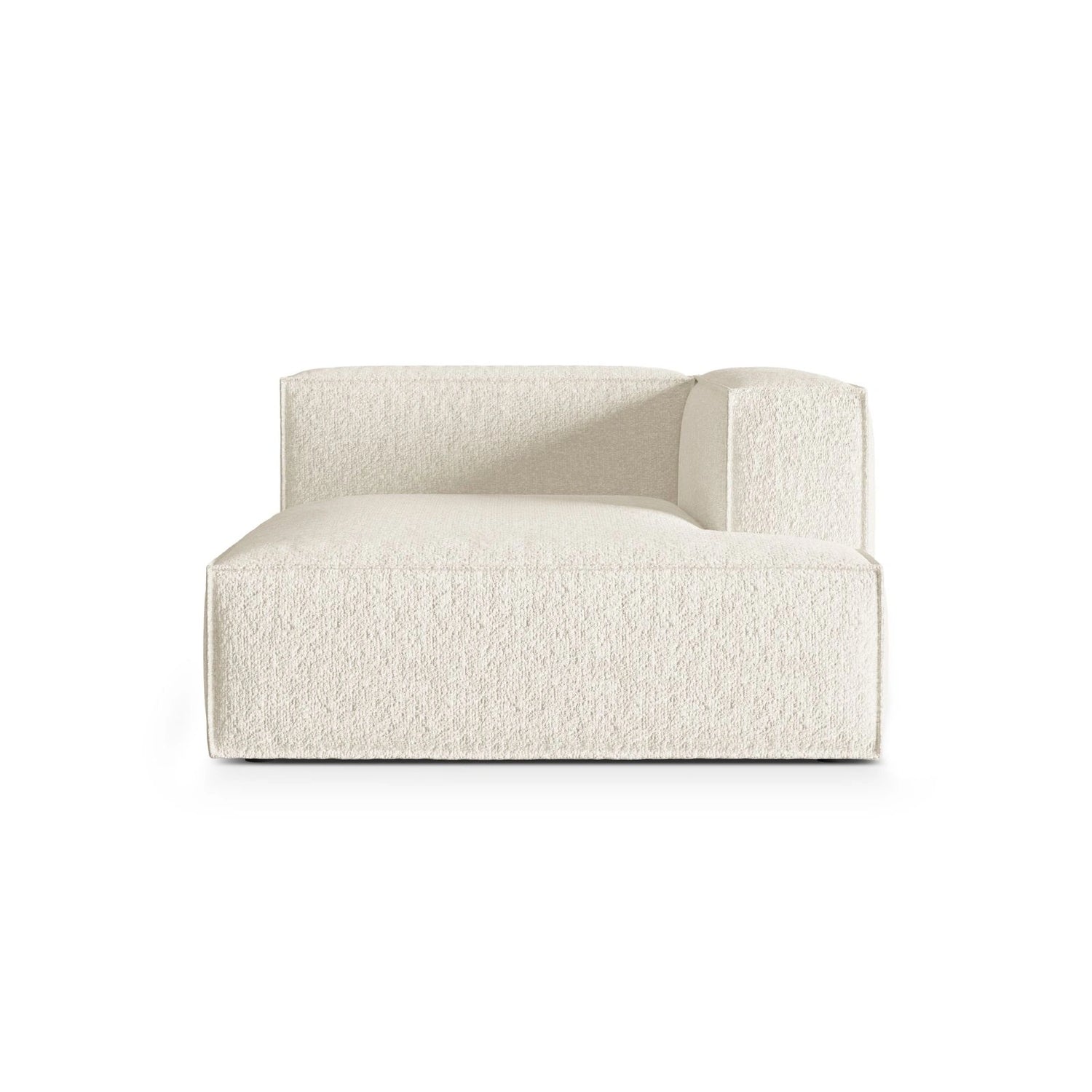 Nuria Modulares Sofa Sitzelement, Rechte Seite, aus Boucle in Elfenbein (Monet Nata), 147x127 cm von Micadoni – Bild 1