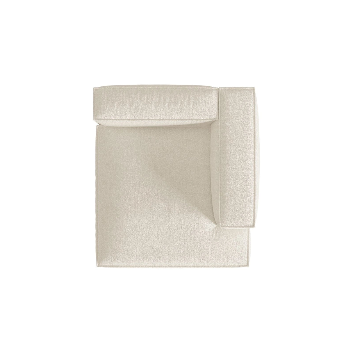 Nuria Modulares Sofa Sitzelement, Rechte Seite, aus Boucle in Elfenbein (Monet Nata), 147x127 cm von Micadoni – Bild 5