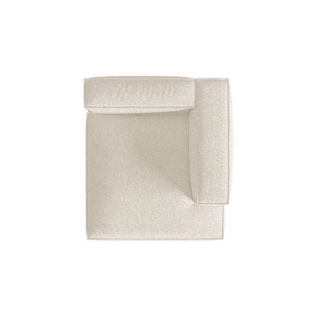 Nuria Modulares Sofa Sitzelement, Rechte Seite, aus Boucle in Elfenbein (Monet Nata), 147x127 cm von Micadoni – Bild 5