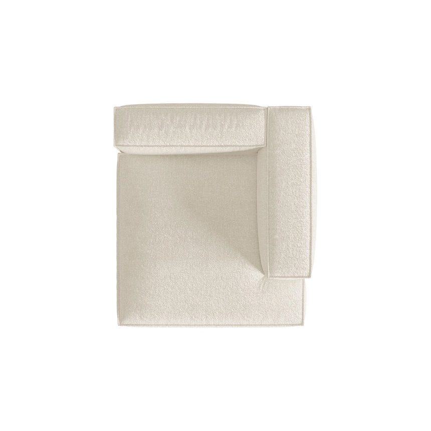 Nuria Modulares Sofa Sitzelement, Rechte Seite, aus Boucle in Elfenbein (Monet Nata), 147x127 cm von Micadoni – Bild 5
