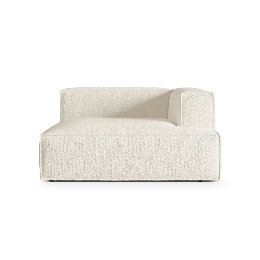 Nuria Modulares Sofa Sitzelement, Rechte Seite, aus Boucle in Elfenbein (Monet Nata), 147x147 cm von Micadoni – Bild 1