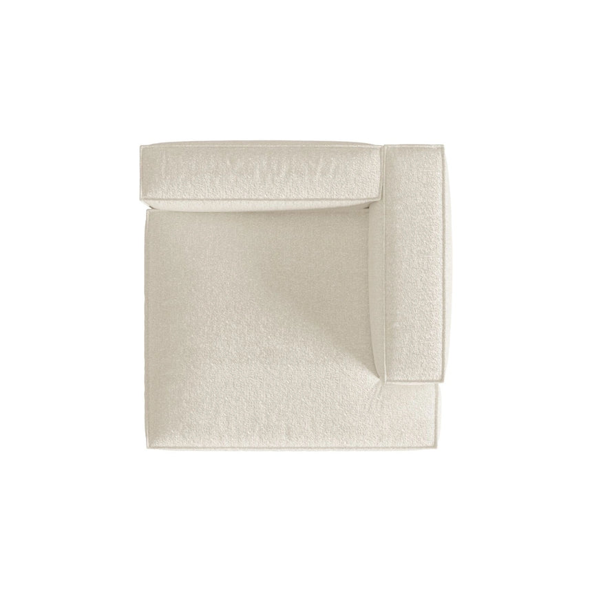 Nuria Modulares Sofa Sitzelement, Rechte Seite, aus Boucle in Elfenbein (Monet Nata), 147x147 cm von Micadoni – Bild 5