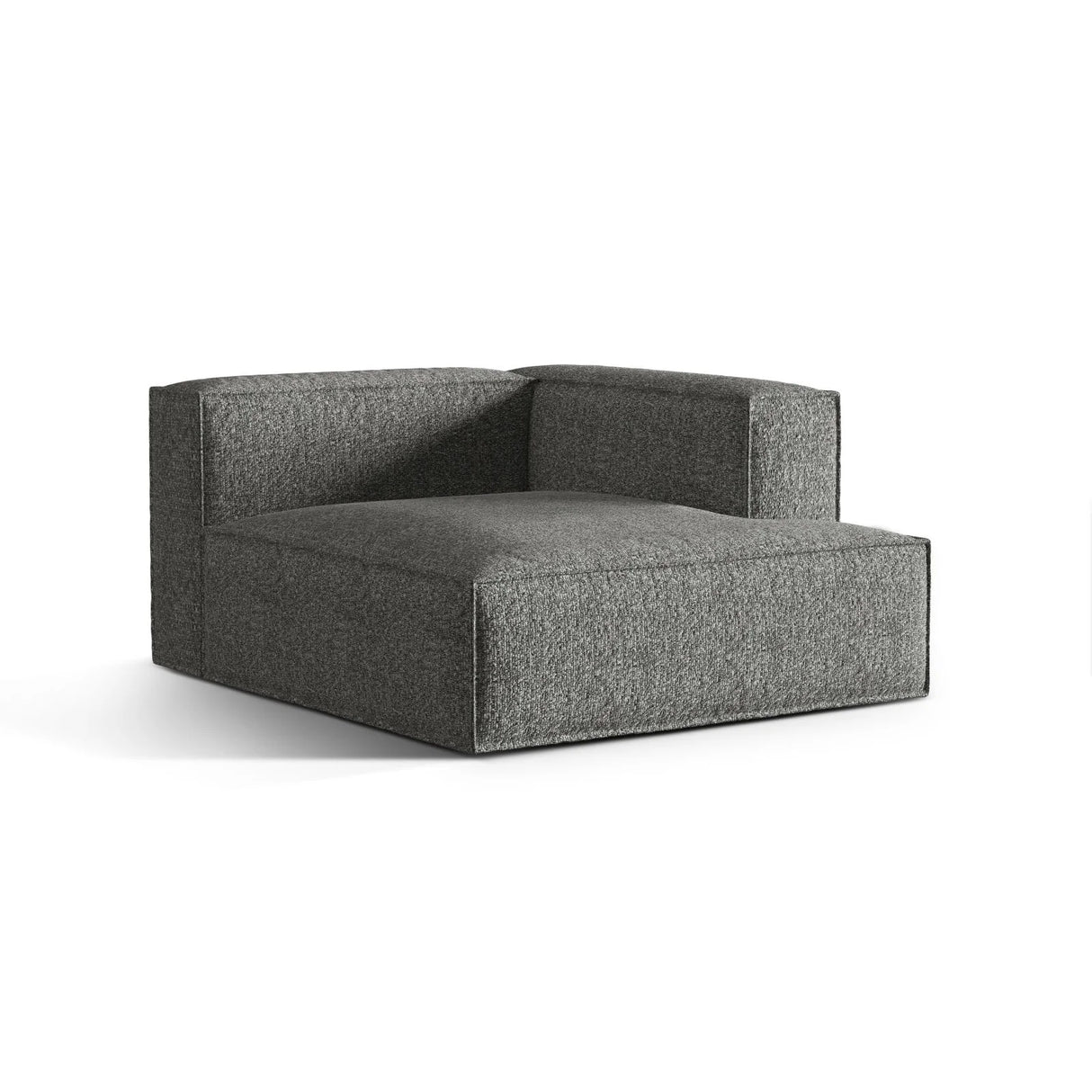 Nuria Modulares Sofa Sitzelement, Rechte Seite, aus Boucle in Graphit (Monet Graphite), 147x127 cm von Micadoni – Bild 3