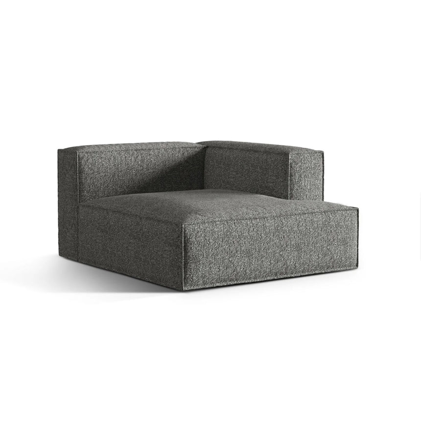 Nuria Modulares Sofa Sitzelement, Rechte Seite, aus Boucle in Graphit (Monet Graphite), 147x127 cm von Micadoni – Bild 3