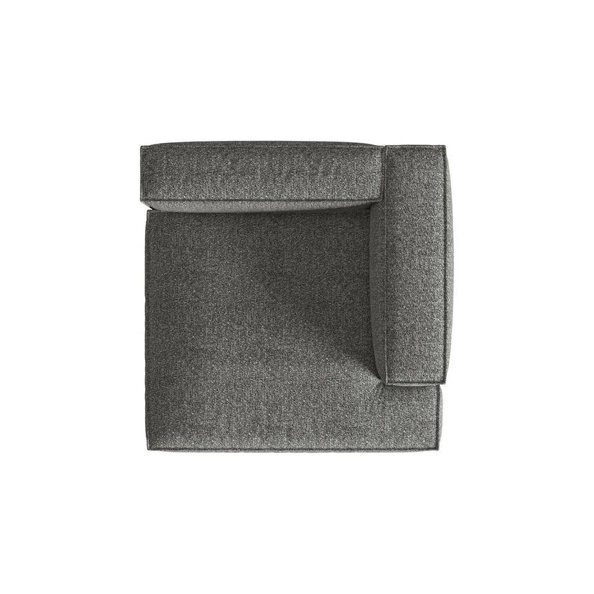 Nuria Modulares Sofa Sitzelement, Rechte Seite, aus Boucle in Graphit (Monet Graphite), 147x127 cm von Micadoni – Bild 5