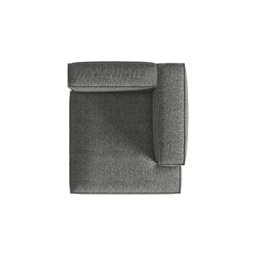 Nuria Modulares Sofa Sitzelement, Rechte Seite, aus Boucle in Graphit (Monet Graphite), 147x147 cm von Micadoni – Bild 5