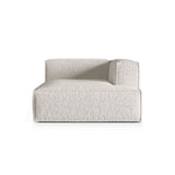 Nuria Modulares Sofa Sitzelement, Rechte Seite, aus Boucle in Grau Beige meliert (Monet Pearl), 147x127 cm von Micadoni – Bild 1