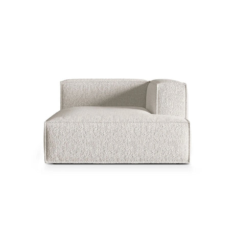Nuria Modulares Sofa Sitzelement, Rechte Seite, aus Boucle in Grau Beige meliert (Monet Pearl), 147x127 cm von Micadoni – Bild 1