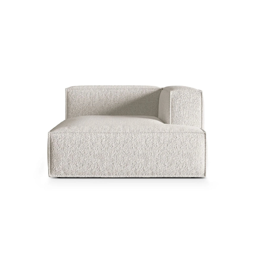 Nuria Modulares Sofa Sitzelement, Rechte Seite, aus Boucle in Grau Beige meliert (Monet Pearl), 147x127 cm von Micadoni – Bild 1