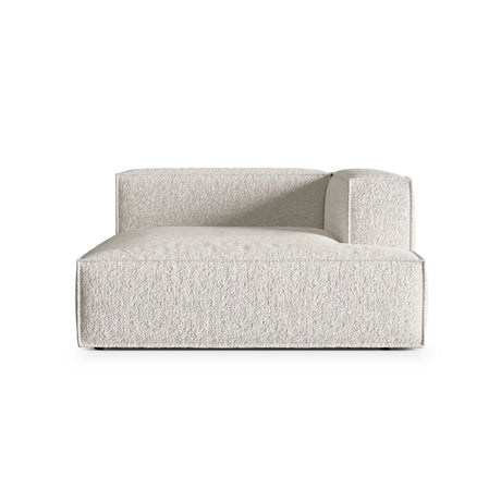 Nuria Modulares Sofa Sitzelement, Rechte Seite, aus Boucle in Grau Beige meliert (Monet Pearl), 147x147 cm von Micadoni – Bild 1
