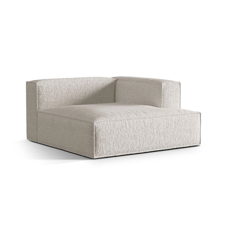 Nuria Modulares Sofa Sitzelement, Rechte Seite, aus Boucle in Grau Beige meliert (Monet Pearl), 147x147 cm von Micadoni – Bild 3