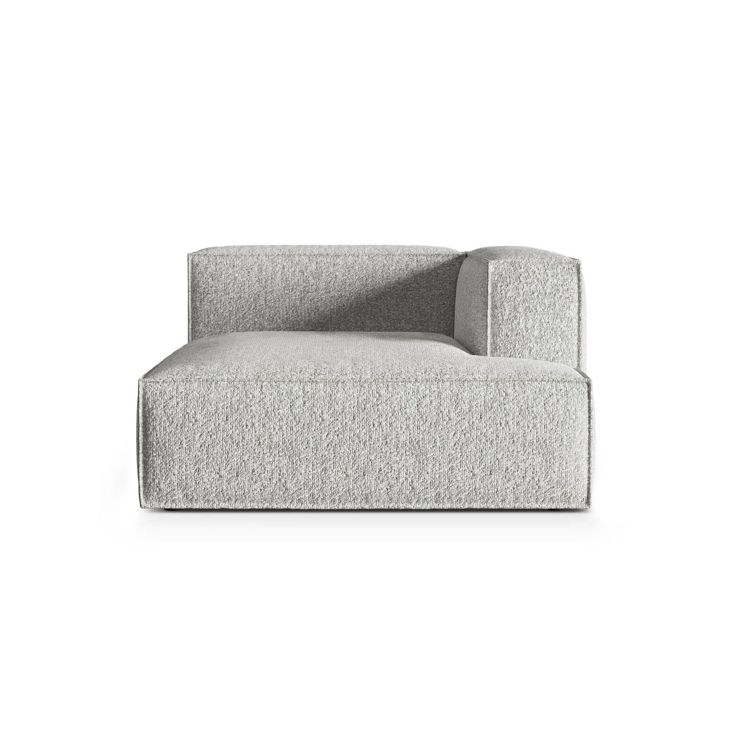 Nuria Modulares Sofa Sitzelement, Rechte Seite, aus Boucle in Silber (Monet Silver), 147x127 cm von Micadoni – Bild 1