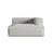 Nuria Modulares Sofa Sitzelement, Rechte Seite, aus Boucle in Silber (Monet Silver), 147x147 cm von Micadoni – Bild 1