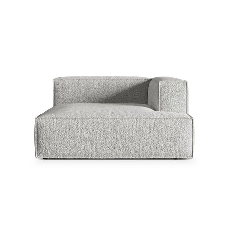 Nuria Modulares Sofa Sitzelement, Rechte Seite, aus Boucle in Silber (Monet Silver), 147x147 cm von Micadoni – Bild 1