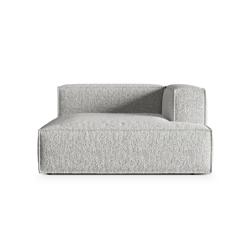 Nuria Modulares Sofa Sitzelement, Rechte Seite, aus Boucle in Silber (Monet Silver), 147x147 cm von Micadoni – Bild 1