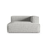 Nuria Modulares Sofa Sitzelement, Rechte Seite, aus Boucle in Silber (Monet Silver), 147x147 cm von Micadoni – Bild 1