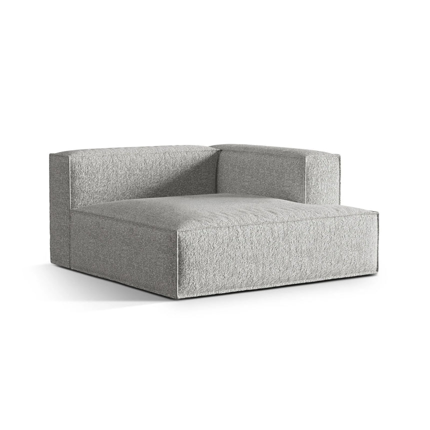 Nuria Modulares Sofa Sitzelement, Rechte Seite, aus Boucle in Silber (Monet Silver), 147x147 cm von Micadoni – Bild 3