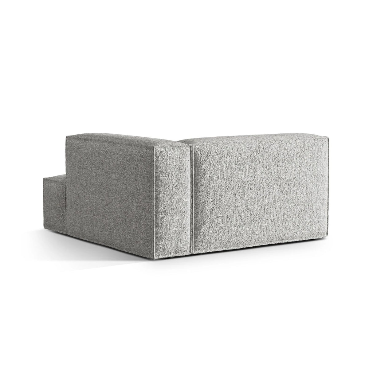 Nuria Modulares Sofa Sitzelement, Rechte Seite, aus Boucle in Silber (Monet Silver), 147x147 cm von Micadoni – Bild 4