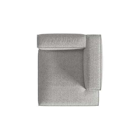 Nuria Modulares Sofa Sitzelement, Rechte Seite, aus Boucle in Silber (Monet Silver), 147x147 cm von Micadoni – Bild 5