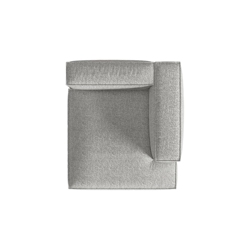 Nuria Modulares Sofa Sitzelement, Rechte Seite, aus Boucle in Silber (Monet Silver), 147x147 cm von Micadoni – Bild 5