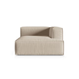 Nuria Modulares Sofa Sitzelement, Rechte Seite, aus Samt, Boucle oder Strukturstoff, 147x127 cm von Micadoni – Bild 1