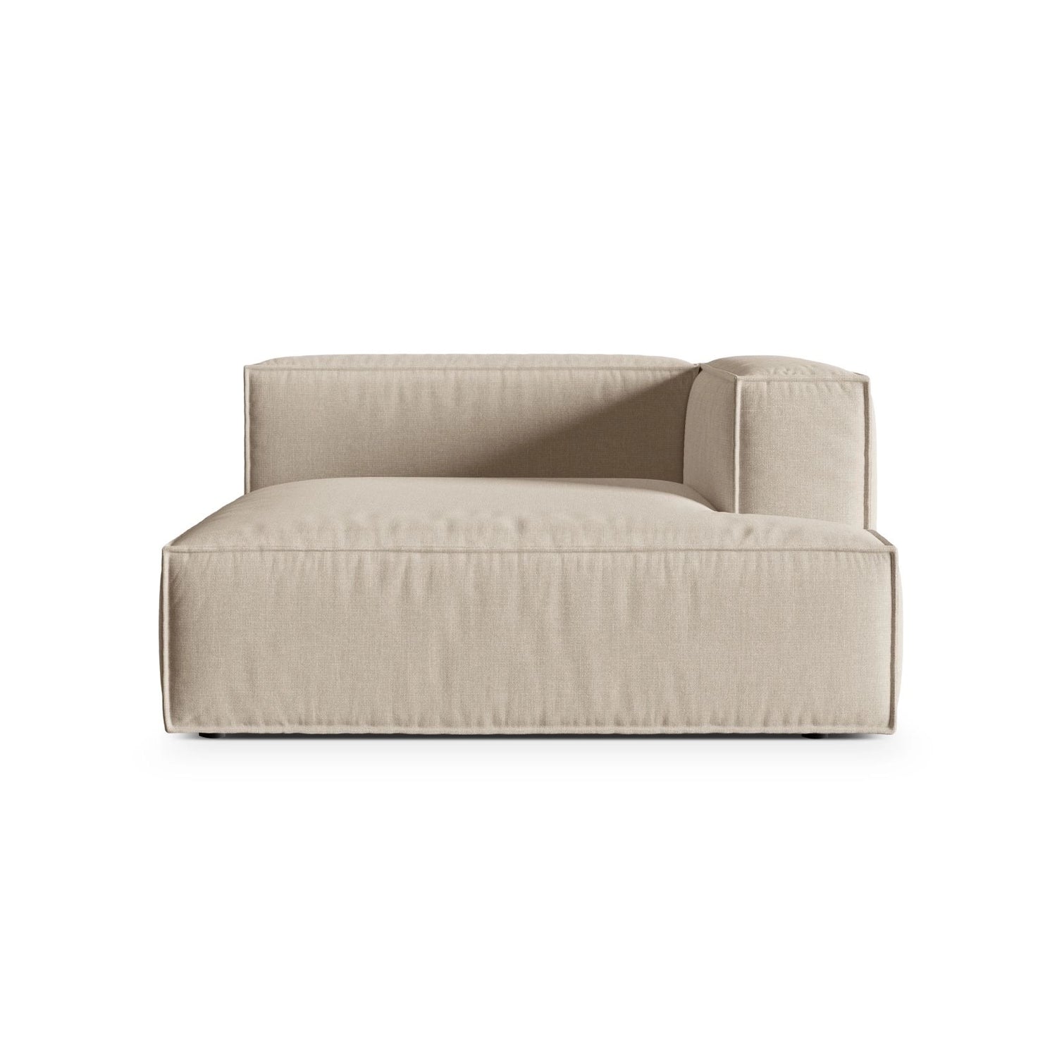 Nuria Modulares Sofa Sitzelement, Rechte Seite, aus Samt, Boucle oder Strukturstoff, 147x147 cm von Micadoni – Bild 1