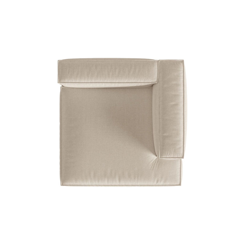 Nuria Modulares Sofa Sitzelement, Rechte Seite, aus Samt, Boucle oder Strukturstoff, 147x147 cm von Micadoni – Bild 5