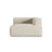 Nuria Modulares Sofa Sitzelement, Rechte Seite, aus Samt in Beige (Paris Cream), 147x127 cm von Micadoni – Bild 1