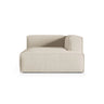 Nuria Modulares Sofa Sitzelement, Rechte Seite, aus Samt in Beige (Paris Cream), 147x127 cm von Micadoni – Bild 1
