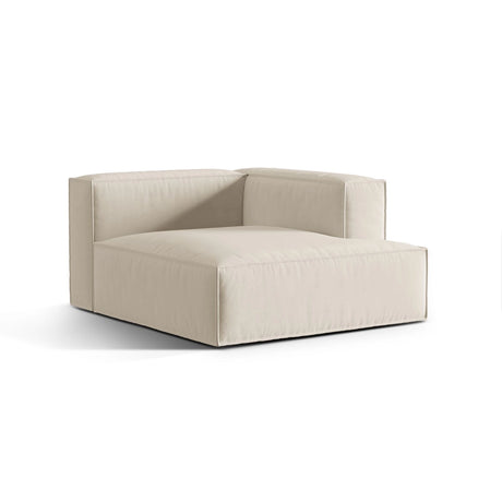 Nuria Modulares Sofa Sitzelement, Rechte Seite, aus Samt in Beige (Paris Cream), 147x127 cm von Micadoni – Bild 3